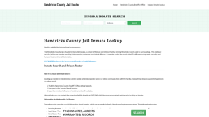 Hendricks County Jail Roster Lookup, IN, Inmate Search