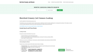 Hertford County Jail Roster Lookup, NC, Inmate Search