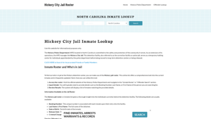 Hickory City Jail, NC Inmate Search, Jail Roster, Bookings