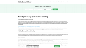 Hidalgo County Jail Roster Lookup, TX, Inmate Search