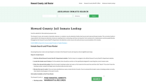 Howard County Jail Roster Lookup, AR, Inmate Search