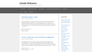 Inmate Releases – Direct availability of complete information about any jail inmate in USA