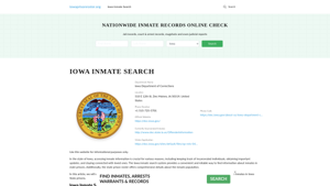 Iowa Inmate Search - IA DOC Offenders Lookup