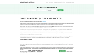 Isabella County Jail Roster Lookup, MI, Inmate Search