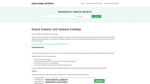 Itasca County Jail Roster Lookup, MN, Inmate Search