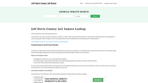 Jeff Davis County Jail Roster Lookup, GA, Inmate Search