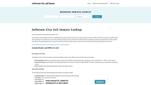 Jefferson City Jail, MO Inmate Search, Jail Roster, Bookings