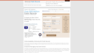 Kentucky Vital Records Search. Find Public Records of Kentucky State.