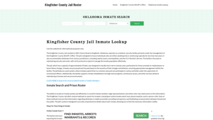 Kingfisher County Jail Roster Lookup, OK, Inmate Search