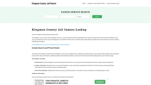 Kingman County Jail Roster Lookup, KS, Inmate Search