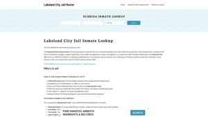 Lakeland City Jail, FL Inmate Search, Jail Roster, Bookings