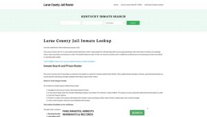 Larue County Jail Roster Lookup, KY, Inmate Search