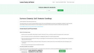 Lavaca County Jail Roster Lookup, TX, Inmate Search