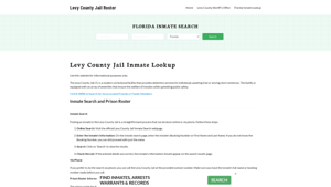 Levy County Jail Roster Lookup, FL, Inmate Search