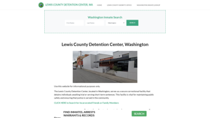 Lewis County Detention Center, WA Inmate Roster, Offender Search