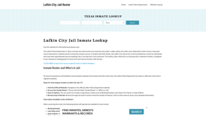 Lufkin City Jail, TX Inmate Search, Jail Roster, Bookings