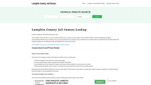 Lumpkin County Jail Roster Lookup, GA, Inmate Search