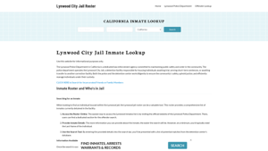 Lynwood City Jail, CA Inmate Search, Jail Roster, Bookings