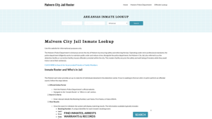 Malvern City Jail, AR Inmate Search, Jail Roster, Bookings