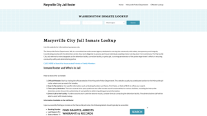 Marysville City Jail, WA Inmate Search, Jail Roster, Bookings