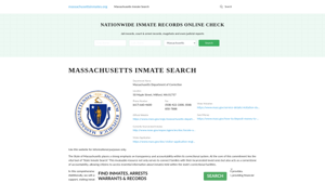 Massachusetts Offender Lookup - MA DOC Inmates