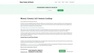 Maury County Jail Roster Lookup, TN, Inmate Search