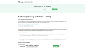 McDonough County Jail Roster Lookup, IL, Inmate Search