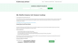 Mc Duffie County Jail Roster Lookup, GA, Inmate Search