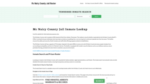 Mc Nairy County Jail Roster Lookup, TN, Inmate Search