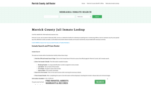 Merrick County Jail Roster Lookup, NE, Inmate Search