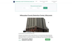 Milwaukee County Detention Center, WI Inmate Roster, Offender Search