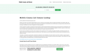 Mobile County Jail Roster Lookup, AL, Inmate Search