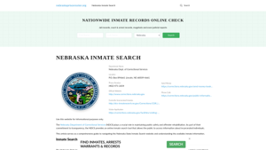 Nebraska Inmate Search - NE DOC Offenders Lookup