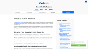 Nevada Public Records Online - ThePublicIndex