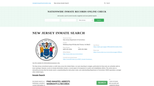 New Jersey Inmate Search - NJ DOC Offenders Lookup