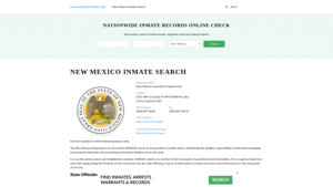 New Mexico Offender Lookup - NM DOC Inmates