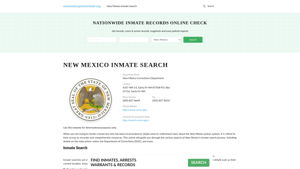 New Mexico Inmate Search - NM DOC Offenders Lookup