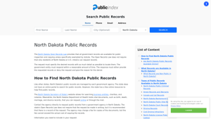 North Dakota Public Records Online - ThePublicIndex