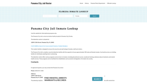 Panama City Jail, FL Inmate Search, Jail Roster, Bookings