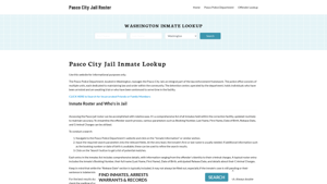 Pasco City Jail, WA Inmate Search, Jail Roster, Bookings