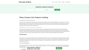 Pima County Jail Roster Lookup, AZ, Inmate Search