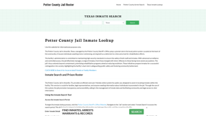 Potter County Jail Roster Lookup, TX, Inmate Search