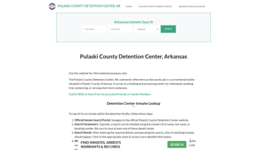 Pulaski County Detention Center, AR Inmate Roster, Offender Search