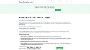 Ramsey County Jail Roster Lookup, MN, Inmate Search