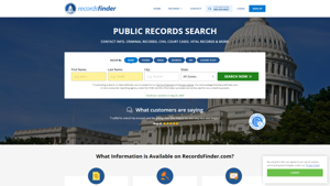 Free Public Records Search on Recordsfinder