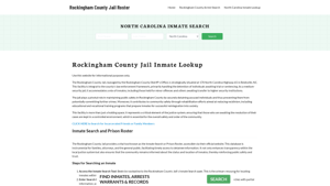 Rockingham County Jail Roster Lookup, NC, Inmate Search