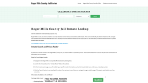 Roger Mills County Jail Roster Lookup, OK, Inmate Search