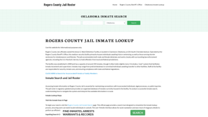 Rogers County Jail Roster Lookup, OK, Inmate Search