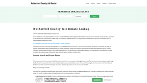 Rutherford County Jail Roster Lookup, TN, Inmate Search