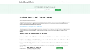 Sandoval County Jail Roster Lookup, NM, Inmate Search